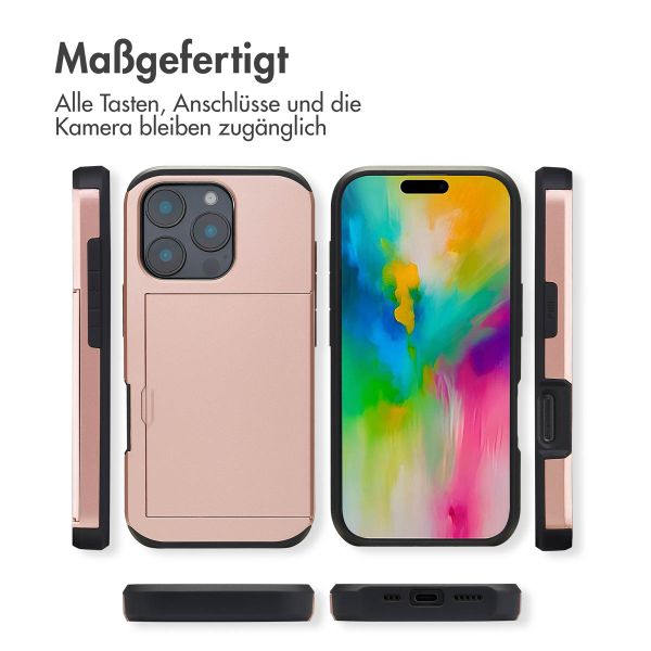 imoshion Backcover mit Kartenfach für das iPhone 16 Pro - Rose Gold