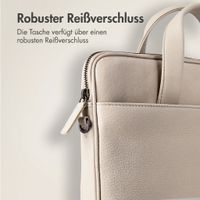 Accezz Leather Laptoptasche 16 Zoll - Beige