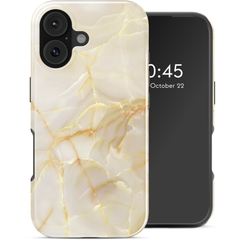 Selencia Vivid Rückabdeckung mit MagSafe Apple iPhone 17 - Golden Beige Marble