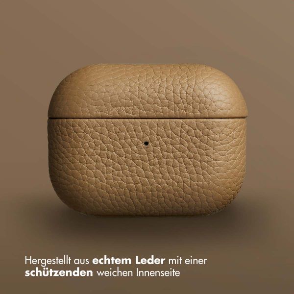 Accezz Echtes Leder Case Apple AirPods Pro - Taupe