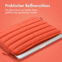 imoshion Puffer Laptop Hülle 15-16 Zoll - Laptop Sleeve - Apricot Crush Orange