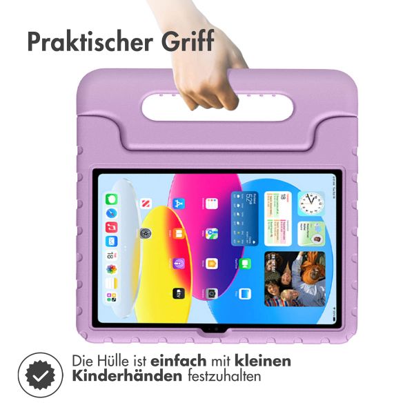 imoshion Schutzhülle mit Handgriff kindersicher für das iPad 11 (2025) 11 Zoll / iPad 10 (2022) 10.9 Zoll - Lila