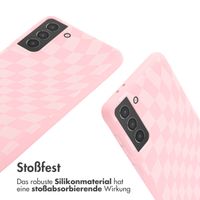 imoshion SilikonHülle design mit Band Samsung Galaxy S21 Plus - Retro Pink
