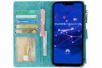 Luxuriöse Portemonnaie-Klapphülle Türkis für Huawei Mate 20 Lite