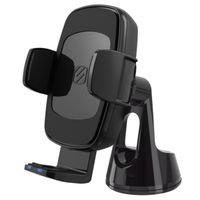 Scosche Wireless Charging Universal phone mount - Handyhalterung Auto - Armaturenbrett / Windschutzscheibe / Lüftungsgitter - Kabelloses Ladegerät - Schwarz