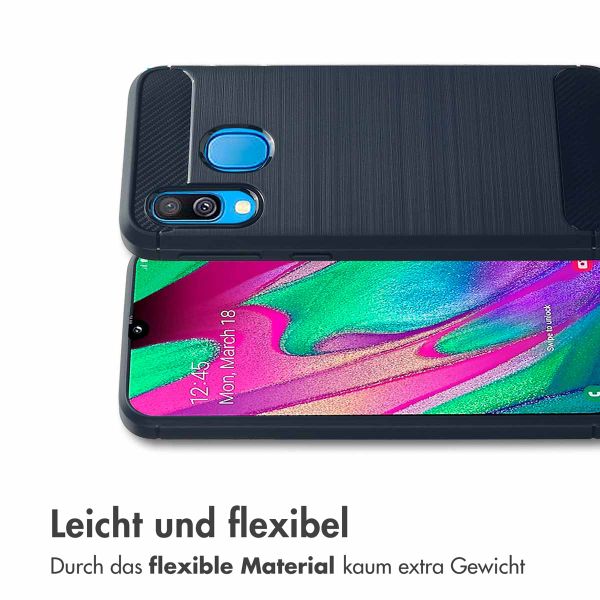 imoshion Brushed Back Cover Samsung Galaxy A40 - Dunkelblau