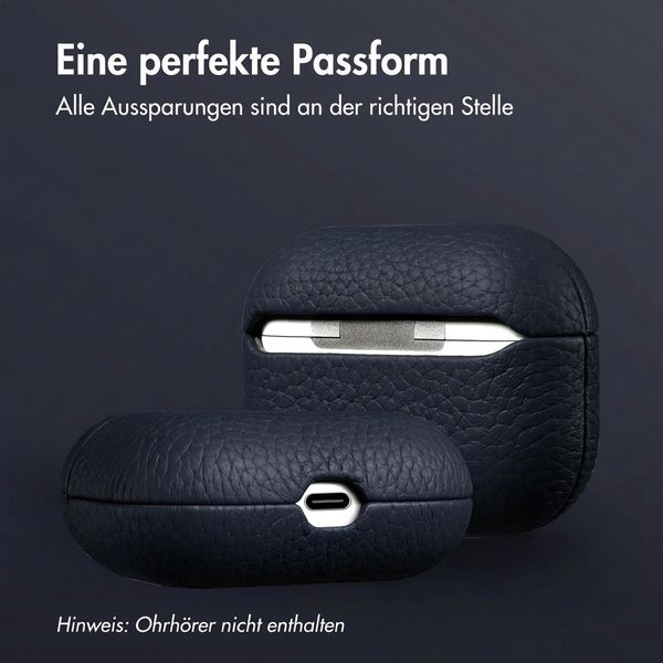 Accezz Echtleder Case  Apple Airpods Pro - Dunkelblau