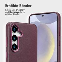 Accezz 2-in-1 Klapphülle aus Leder mit MagSafe für das Samsung Galaxy S25 Plus - Heath Purple