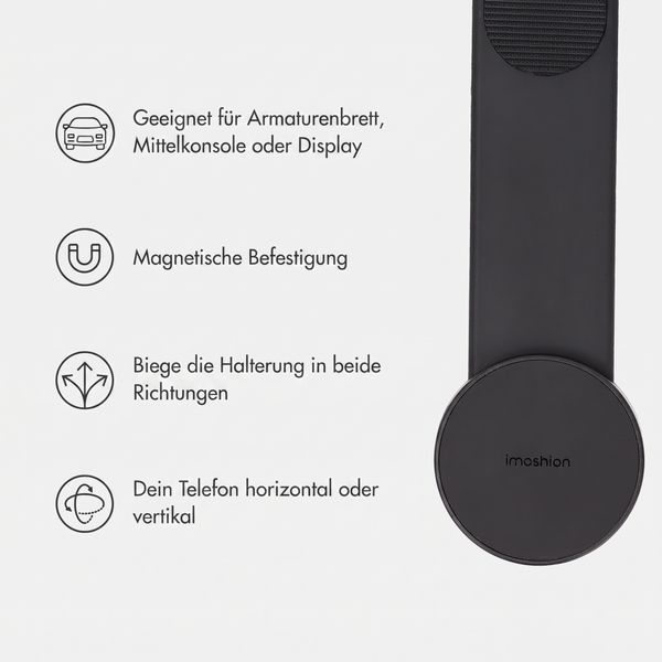 imoshion Flexible Handyhalterung Auto - Magnetisch - Armaturenbrett/Display - Schwarz