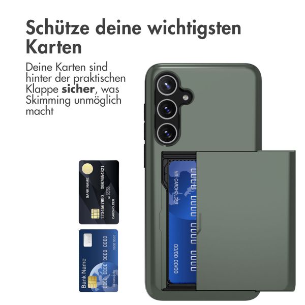 imoshion Backcover mit Kartenfach für das Samsung Galaxy A55 - Dunkelgrün