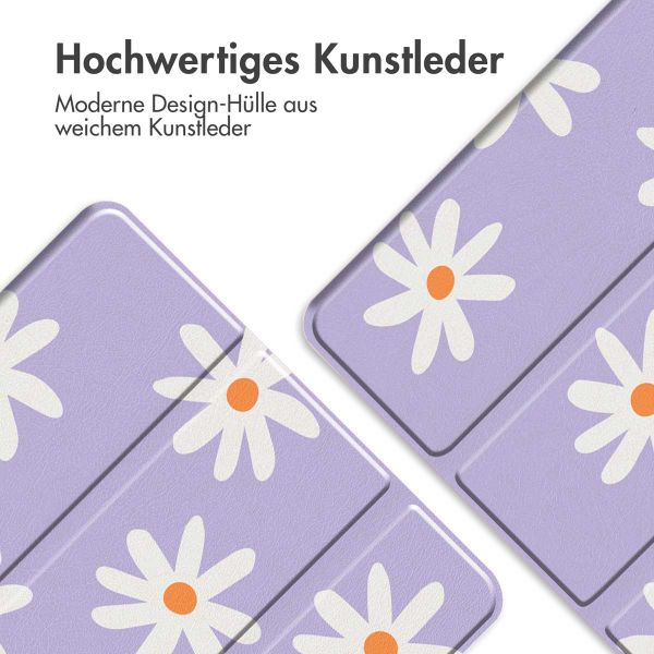 imoshion Design Trifold Klaphülle Apple iPad 11 (2025) 11 Zoll A16 / iPad 10 (2022) 10.9 Zoll - Flowers Distance