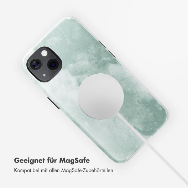 Selencia Vivid Rückabdeckung mit MagSafe Apple iPhone 13 - Marble Grayed Jade