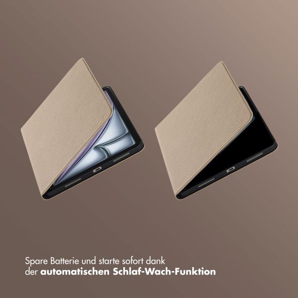 Selencia Riva Klapphülle Apple iPad Air 11 Zoll (2025) M3 / (2024) M2 / Air 5 (2022) / Air 4 (2020) - Beige