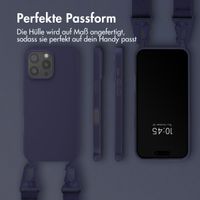 Selencia SilikonHülle mit abnehmbarem Band Apple iPhone 16 Pro Max - Dunkelblau