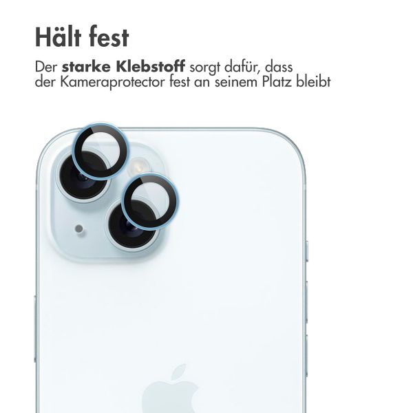 imoshion 2er-Pack Objektivschutz für Kamera für das Apple iPhone 15 / 15 Plus - Blue