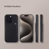 Selencia Riva Back Cover mit Kartenfach Apple iPhone 15 Pro - Schwarz