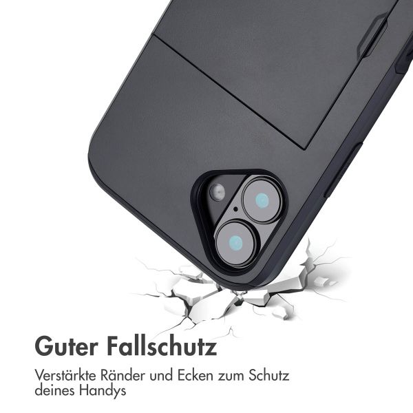 imoshion Backcover mit Kartenfach Apple iPhone 16 Plus - Schwarz