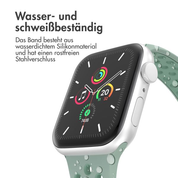 imoshion Sportarmband⁺ für die Apple Watch Series 1 bis 9 / SE (38/40/41 mm) | Series 10 (42 mm) - Größe S/M - Sage