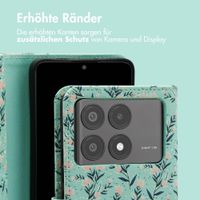 imoshion Design Klapphülle Xiaomi Poco X6 Pro - Blue Flowers