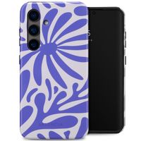 Selencia Vivid Back Cover Samsung Galaxy S24 - Modern Bloom Sapphire Blue