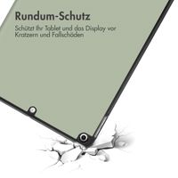 imoshion Design Trifold Klapphülle für das iPad 9 (2021) 10.2 Zoll / iPad 8 (2020) 10.2 Zoll / iPad 7 (2019) 10.2 Zoll - Floral Green