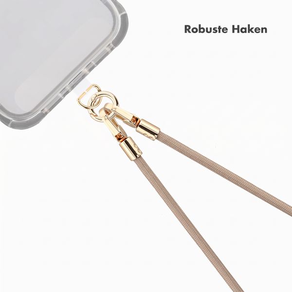 Selencia Universal Handyband mit 2 Haken - verstellbar - Beige