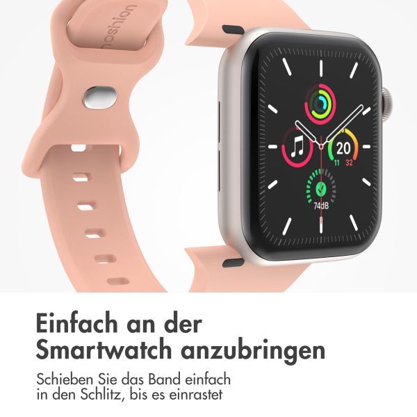 imoshion Silikonband⁺ für die Apple Watch Series 1 bis 10 / SE / Ultra (2) (44/45/46/49 mm) - Vintage Rose - Größe M/L