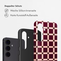 Selencia Vivid Back Cover Samsung Galaxy S24 - Check This Burgundy