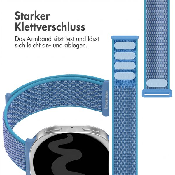 imoshion Nylonarmband für Samsung Galaxy Watch 8 (40/44mm) / Classic (46mm) - Marine Blue