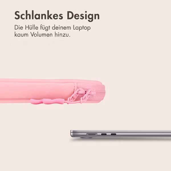 imoshion Laptop-Hülle mit Staufach 14 Zoll - Laptop Sleeve - Candy Pink