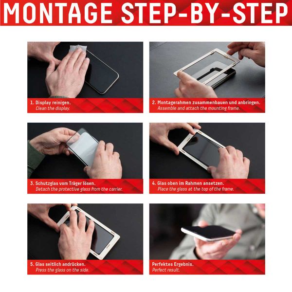 Displex Bildschirmschutzfolie Real Glass Full Cover Apple iPhone 14 Pro