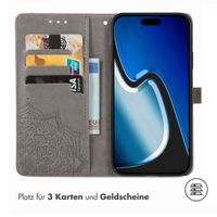 imoshion Mandala Klapphülle Apple iPhone 15 - Grau