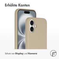 Accezz Liquid Silikoncase mit MagSafe für das iPhone 16 Plus - Stone