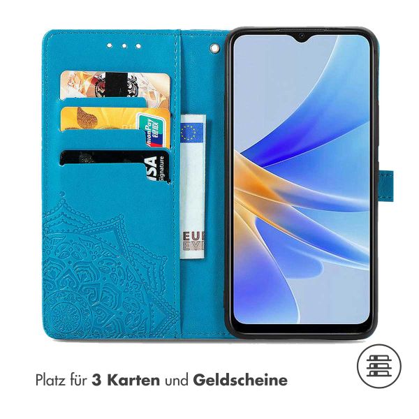 imoshion Mandala Klapphülle für das Oppo A17 - Türkis