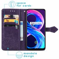 imoshion Mandala Klapphülle für das Realme 8 (Pro) - Violett