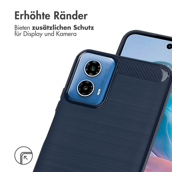 imoshion Brushed Back Cover für das Motorola Moto G34 - Dunkelblau