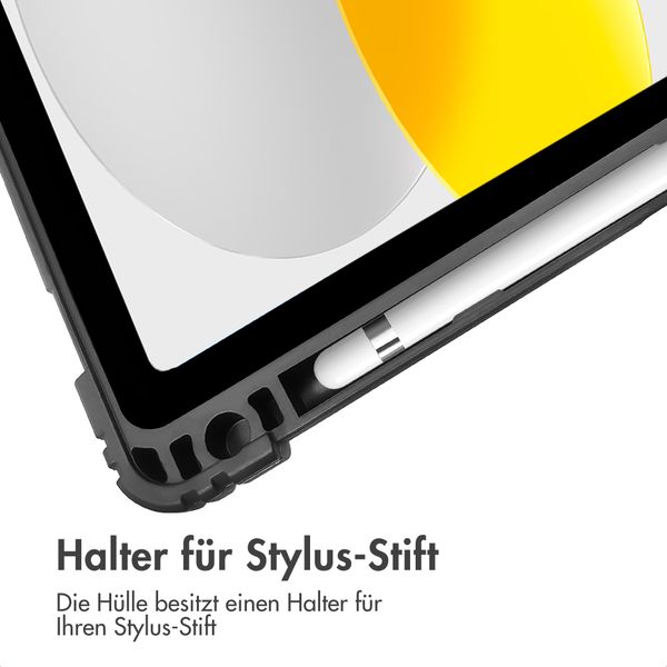 Accezz Rugged Trifold Klapphülle Apple iPad 11 (2025) 11 Zoll A16 / iPad 10 (2022) 10.9 Zoll - Dunkelblau