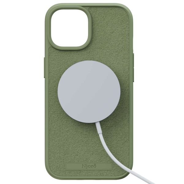 Njorð Collections Wildleder Comfort+ Case MagSafe für das iPhone 15 - Olive