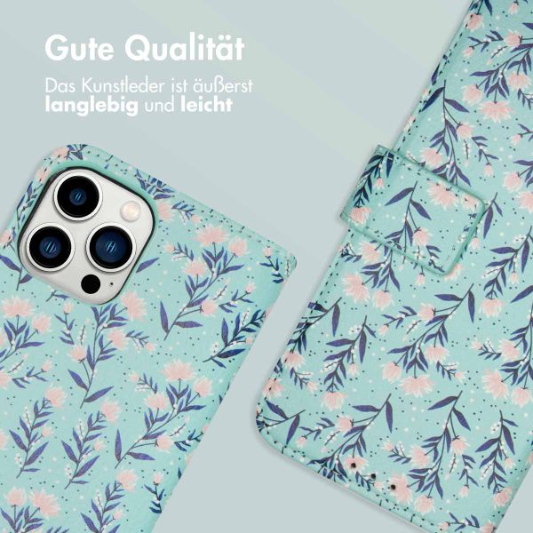imoshion Design Klapphülle Apple iPhone 12 (Pro) - Blue Flowers