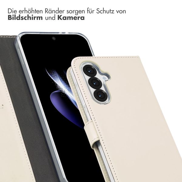 Selencia Echtleder Klapphülle für das Samsung Galaxy A56 - Greige