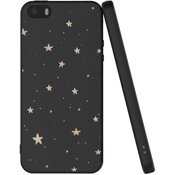 imoshion Design Hülle für das Apple iPhone 5 / 5s / SE - Sterne / Schwarz