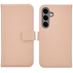 Selencia Echtleder Klapphülle für das Samsung Galaxy S25 Plus - Dusty Pink