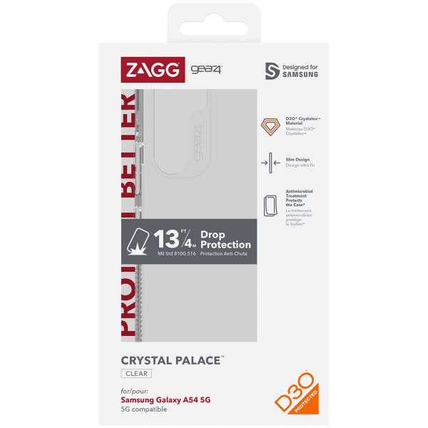 ZAGG Crystal Palace Case für das Samsung Galaxy A54 (5G) - Transparent