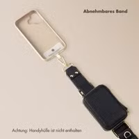 Selencia Handykette mit kleiner Tasche - Midnight Black