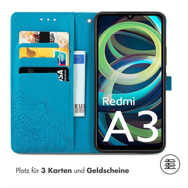 imoshion Mandala Klapphülle für das Xiaomi Redmi A3 - Türkis