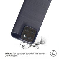 imoshion Brushed Back Cover Motorola Moto G77 - Dunkelblau