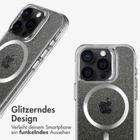 imoshion Klare Glitter Backcover mit MagSafe Apple iPhone 15 Pro - Silber