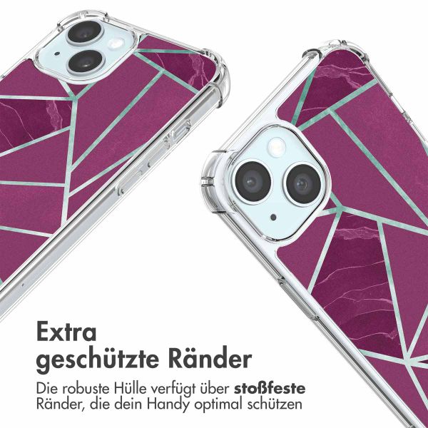 imoshion Design Hülle mit Band Apple iPhone 15 - Bordeaux Graphic
