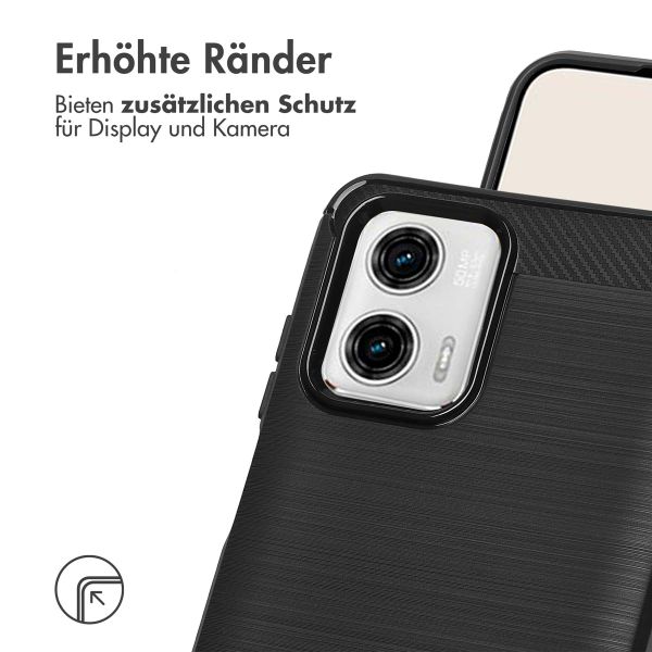 imoshion Brushed Back Cover für das Motorola Moto G73 - Schwarz