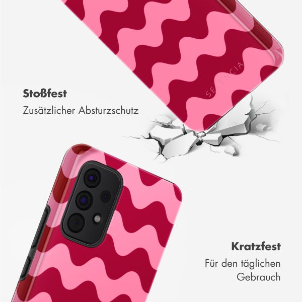 Selencia Vivid Tough Back Cover für das Samsung Galaxy A53 - Wave Vibes Lipstick